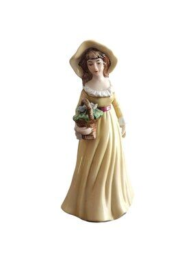 Lenwile Ardalt Artware Lady Anne Hand Painted Porcelain Collectible 8" Figurine